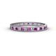 1 - Rebica 2.50 mm Princess Cut Amethyst and Diamond Eternity Band 