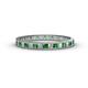 1 - Rebica 2.50 mm Princess Cut Green Garnet and Diamond Eternity Band 