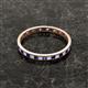 2 - Rebica 2.50 mm Princess Cut Blue Sapphire and Diamond Eternity Band 