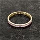 2 - Rebica 2.50 mm Princess Cut Pink Sapphire and Diamond Eternity Band 