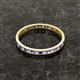 2 - Rebica 2.50 mm Princess Cut Iolite and Diamond Eternity Band 
