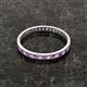 2 - Rebica 2.50 mm Princess Cut Amethyst and Diamond Eternity Band 