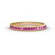 1 - Rebica 2.50 mm Princess Cut Pink Sapphire Eternity Band 