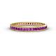 1 - Rebica 2.50 mm Princess Cut Amethyst Eternity Band 