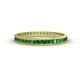 1 - Rebica 2.50 mm Princess Cut Green Garnet Eternity Band 