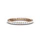 1 - Allie 2.00 mm Princess Cut White Sapphire Eternity Band 