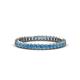 1 - Allie 2.00 mm Princess Cut Blue Topaz Eternity Band 