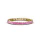 1 - Allie 2.00 mm Princess Cut Pink Sapphire Eternity Band 