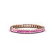 1 - Allie 2.00 mm Princess Cut Pink Sapphire Eternity Band 