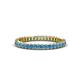 1 - Allie 2.00 mm Princess Cut Blue Topaz Eternity Band 