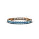 1 - Allie 2.00 mm Princess Cut Blue Topaz Eternity Band 