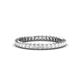 1 - Allie 2.00 mm Princess Cut White Sapphire Eternity Band 