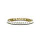 1 - Allie 2.00 mm Princess Cut White Sapphire Eternity Band 