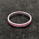 3 - Rebica 2.00 mm Princess Cut Rhodolite Garnet Eternity Band 