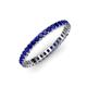 4 - Allie 2.00 mm Princess Cut Blue Sapphire Eternity Band 