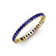 4 - Allie 2.00 mm Princess Cut Blue Sapphire Eternity Band 
