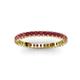 3 - Allie 2.00 mm Princess Cut Rhodolite Garnet Eternity Band 