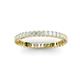 3 - Allie 2.00 mm Princess Cut White Sapphire Eternity Band 