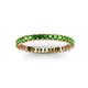 3 - Allie 2.00 mm Princess Cut Green Garnet Eternity Band 