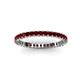 3 - Allie 2.00 mm Princess Cut Red Garnet Eternity Band 