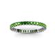 3 - Allie 2.00 mm Princess Cut Green Garnet Eternity Band 