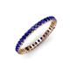 4 - Allie 2.00 mm Princess Cut Blue Sapphire Eternity Band 