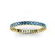 3 - Allie 2.00 mm Princess Cut Blue Topaz Eternity Band 