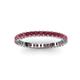 3 - Allie 2.00 mm Princess Cut Rhodolite Garnet Eternity Band 