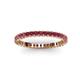 3 - Allie 2.00 mm Princess Cut Rhodolite Garnet Eternity Band 