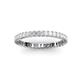 3 - Allie 2.00 mm Princess Cut White Sapphire Eternity Band 