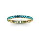 3 - Allie 2.00 mm Princess Cut London Blue Topaz Eternity Band 
