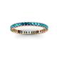 3 - Allie 2.00 mm Princess Cut London Blue Topaz Eternity Band 