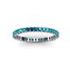 3 - Allie 2.00 mm Princess Cut London Blue Topaz Eternity Band 