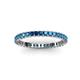 3 - Allie 2.00 mm Princess Cut Blue Diamond Eternity Band 