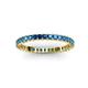 3 - Allie 2.00 mm Princess Cut Blue Diamond Eternity Band 