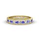 1 - Rebica 3.00 mm Princess Cut Tanzanite and Diamond Eternity Band 