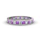 1 - Rebica 3.00 mm Princess Cut Amethyst and Diamond Eternity Band 