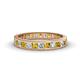 1 - Rebica 3.00 mm Princess Cut Citrine and Diamond Eternity Band 