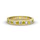 1 - Rebica 3.00 mm Princess Cut Yellow Sapphire and Diamond Eternity Band 