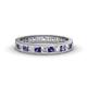 1 - Rebica 3.00 mm Princess Cut Iolite and Diamond Eternity Band 