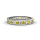 1 - Rebica 3.00 mm Princess Cut Yellow Sapphire and Diamond Eternity Band 