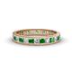 1 - Rebica 3.00 mm Princess Cut Green Garnet and Diamond Eternity Band 