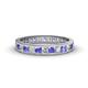 1 - Rebica 3.00 mm Princess Cut Tanzanite and Diamond Eternity Band 