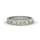 1 - Rebica 3.00 mm Princess Cut Peridot and Diamond Eternity Band 