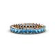 1 - Allie 3.00 mm Princess Cut Blue Topaz Eternity Band 