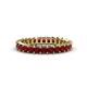 1 - Allie 3.00 mm Princess Cut Red Garnet Eternity Band 