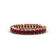1 - Allie 3.00 mm Princess Cut Red Garnet Eternity Band 