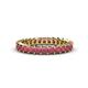 1 - Allie 3.00 mm Princess Cut Rhodolite Garnet Eternity Band 