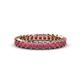 1 - Allie 3.00 mm Princess Cut Rhodolite Garnet Eternity Band 