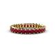 1 - Allie 3.00 mm Princess Cut Ruby Eternity Band 